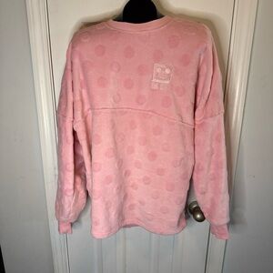 Disney World Spirit Jersey Size L Piglet Pink Velour Sweatshirt EUC